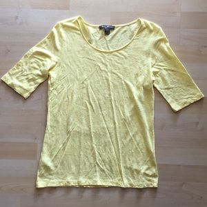 Tommy Bahama Yellow Linen Womens Top Size S